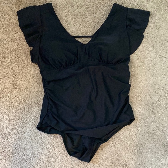 NWT! Black one piece bathing suit - Picture 1 of 4
